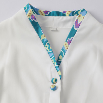 NAVIU Нова пролетна униформа на стюардеса на авиокомпанията Бизнес риза Елегантна тънка офис дамска бяла блуза за жени Работно облекло