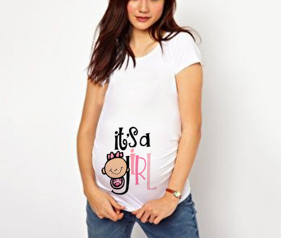 Női kismama ruházat terhes póló Vicces felső, aranyos baba mintás O-nyakú, rövid ujjú terhes felsők Terhes pólók