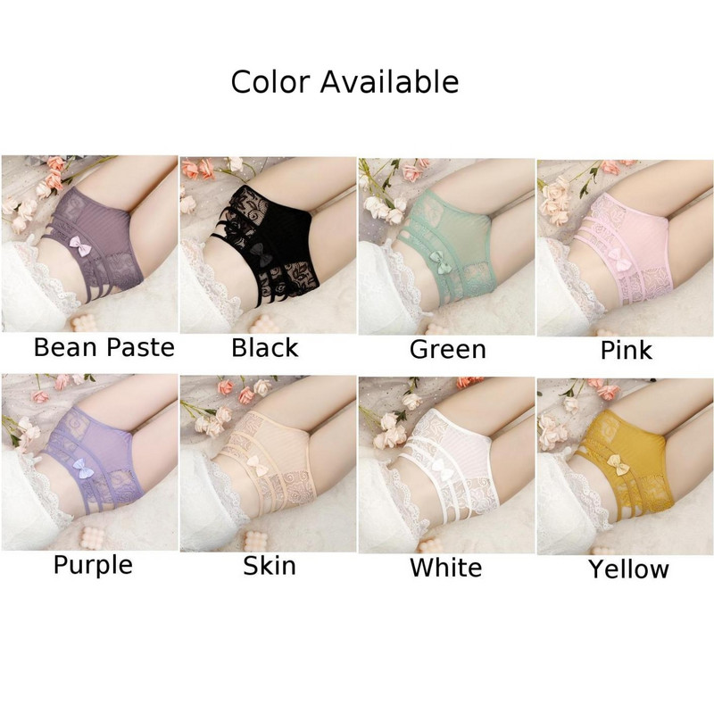Jaunas sieviešu apakšbiksītes Sexy Mežģīnes Ziedu Tīkla Komforta Kokvilnas Biksītes Apakšveļa Sievietēm Apakšbikses Biksītes Apakšveļa