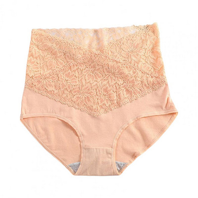 Sieviešu apakšbikses ar augstu vidukli vienkrāsainas slaidas biksītes pret saraušanos veidojošas mežģīnes stingras jostasvietas vēdera kontroles biksītes Intīmas drēbes