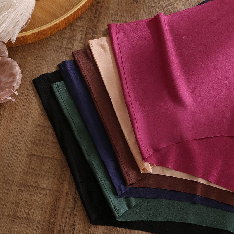 TrowBridge kõrge vöökohaga naiste aluspüksid mood pesu õmblusteta aluspesu pehme siidist satiinist püksikud Suures suuruses sportlikud hubased aluspüksid