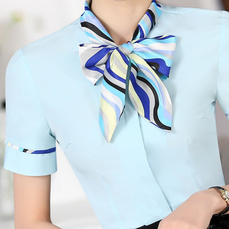 Naviu New Arrival Elegantne vibusärk naiste lühikeste varrukatega OL õhuke šifoonpluus Naiste kontorirõivaste pidulikud topid