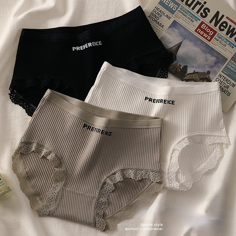 Sieviešu kokvilnas brazīliešu biksītes M-XL vidēja augstuma vienkrāsu apakšveļa Sieviešu ērtas apakšbikses Meiteņu biksītes intīmas