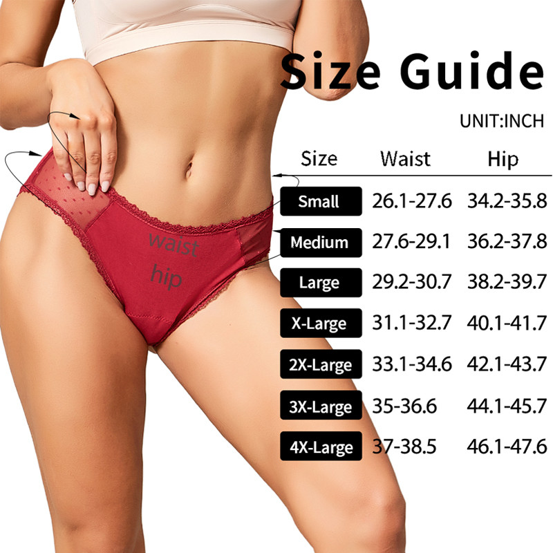 Dropship 4 straturi Chiloți menstruali rezistenti la scurgeri pentru femei Perioada fiziologică Lenjerie de corp Slip antibacterieni Pantaloni respirabili