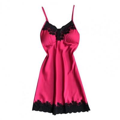 Seksīga Sarkana sieviešu Mini halāts Naktsveļa Naktskrekls Naktskrekls Suspensijas svārki Guļambikses viskozes bez piedurknēm sievietēm M-XXL