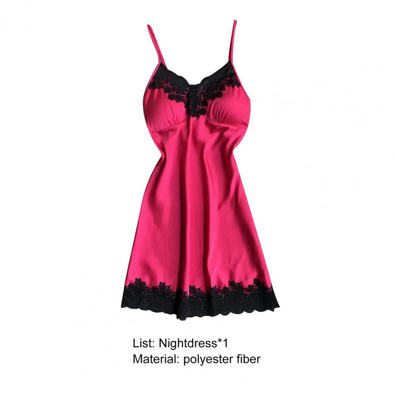 Seksīga Sarkana sieviešu Mini halāts Naktsveļa Naktskrekls Naktskrekls Suspensijas svārki Guļambikses viskozes bez piedurknēm sievietēm M-XXL