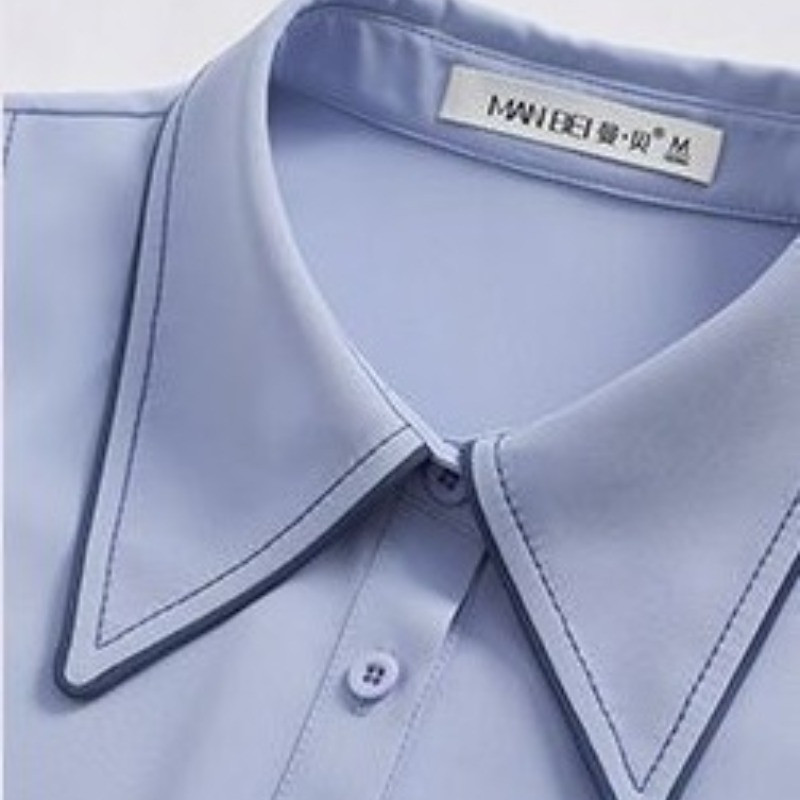 2024. g. sieviešu pavasaris un rudens, jauna mode, kvadrātveida apkakles poga, vienkrāsains, daudzpusīgs, brīvs krekls ar garām piedurknēm