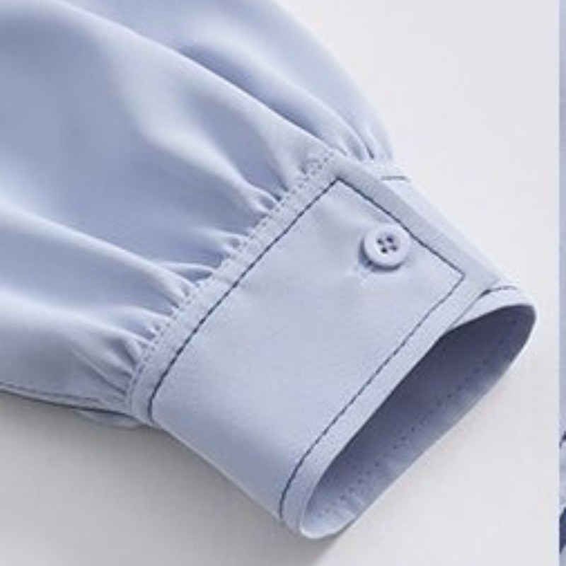 2024. g. sieviešu pavasaris un rudens, jauna mode, kvadrātveida apkakles poga, vienkrāsains, daudzpusīgs, brīvs krekls ar garām piedurknēm