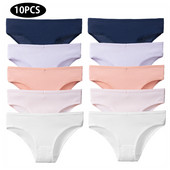 10 gab. Komplektā Kokvilnas sieviešu apakšveļa Augstas kvalitātes seksīgas biksītes ar zemu vidukli bezšuvju sporta apakšbikses intīmas apakšveļas vairumtirdzniecība