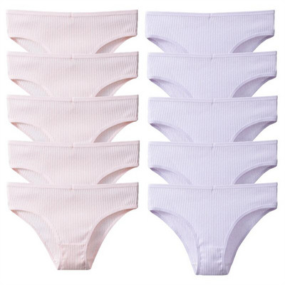 10 gab. Komplektā Kokvilnas sieviešu apakšveļa Augstas kvalitātes seksīgas biksītes ar zemu vidukli bezšuvju sporta apakšbikses intīmas apakšveļas vairumtirdzniecība
