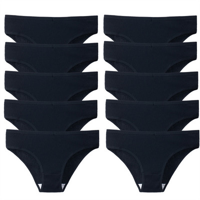 10 gab. Komplektā Kokvilnas sieviešu apakšveļa Augstas kvalitātes seksīgas biksītes ar zemu vidukli bezšuvju sporta apakšbikses intīmas apakšveļas vairumtirdzniecība