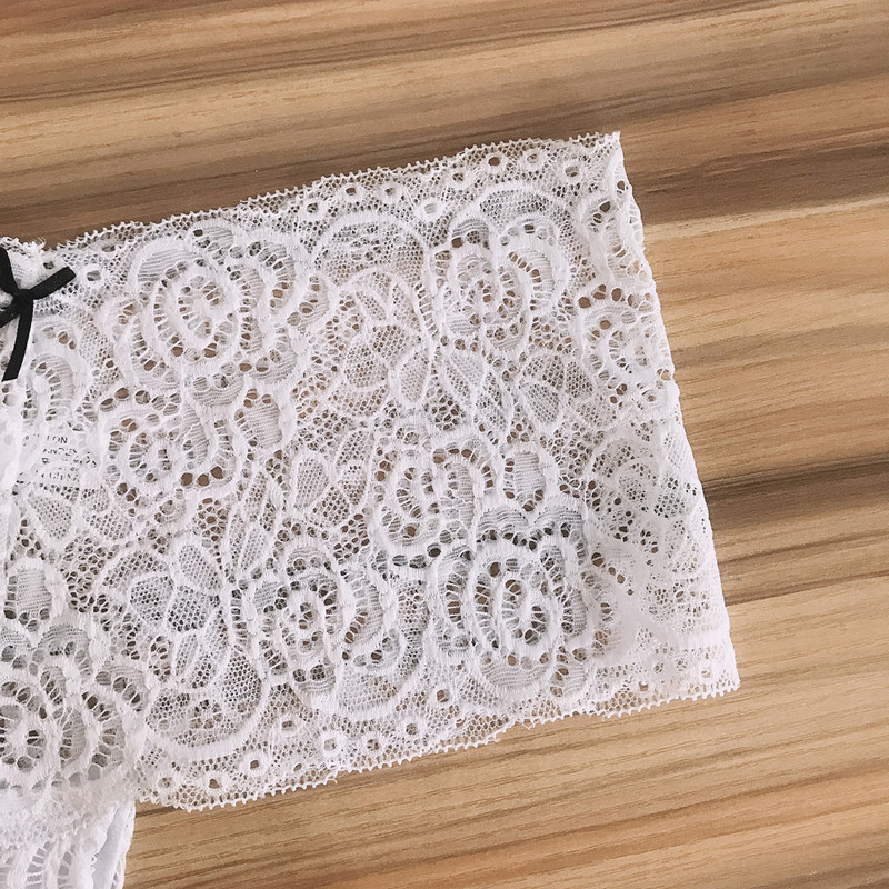 6GB Sieviešu seksīgas mežģīņu biksītes Bokseri Caurspīdīga seksīga ziedu perspektīva apakšveļa Sieviešu zema auguma zēnu intīma apakšveļa