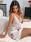 Čipkana prozirna spavaćica Spavaćica Ženska spavaćica Seksi žensko donje rublje Erotsko donje rublje