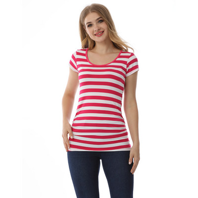 Ljetna majica za trudnice Jednobojna majica za trudnice Meka i rastezljiva ženska odjeća za trudnice od viskoze