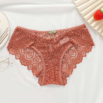 Felinus Nove gaćice Žensko čipkasto donje rublje Seksi gaćice niskog struka Jednobojne izdubljene gaćice Bešavno udobno žensko donje rublje