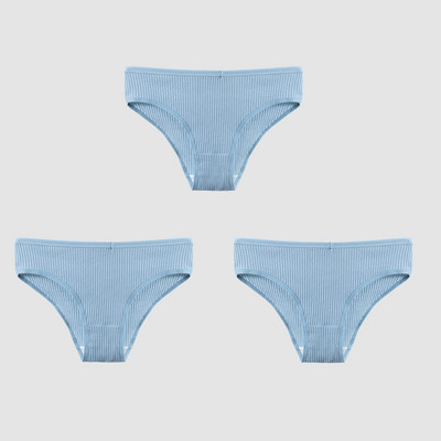 TrowBridge 3TK/komplekt Naiste aluspüksid Puuvillane Seksikas Aluspesu Naiste Triibuline Hingavad püksid Lihtne Hubane Pesu Sport Aluspüksid