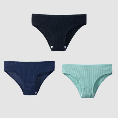 TrowBridge 3TK/komplekt Naiste aluspüksid Puuvillane Seksikas Aluspesu Naiste Triibuline Hingavad püksid Lihtne Hubane Pesu Sport Aluspüksid