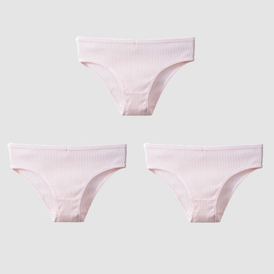 TrowBridge 3TK/komplekt Naiste aluspüksid Puuvillane Seksikas Aluspesu Naiste Triibuline Hingavad püksid Lihtne Hubane Pesu Sport Aluspüksid