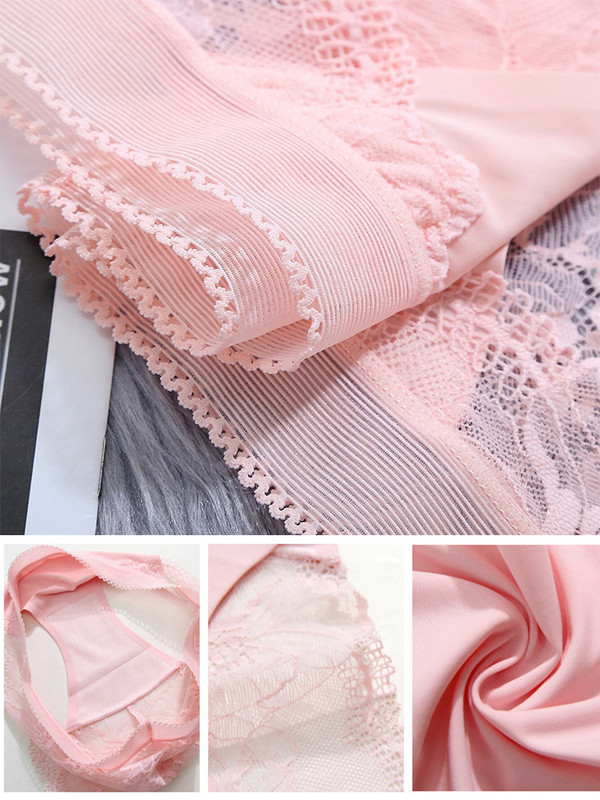 Sieviešu bezšuvju mežģīņu apakšbikses Apakšveļa Panti Ice Silk Sieviete Seksīgas eksotiskas apakšbiksītes Sieviešu caurspīdīgas biksītes