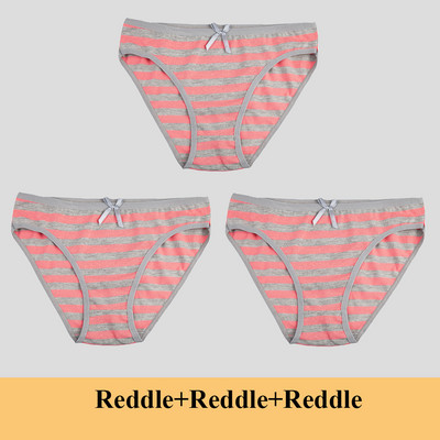Chiloți din bumbac pentru femei Slip pentru fete Ms.cotton lenjerie de corp bikini lenjerie sexy Slip de damă sexy lenjerie de corp cu dungi pentru femeie 3 buc/set