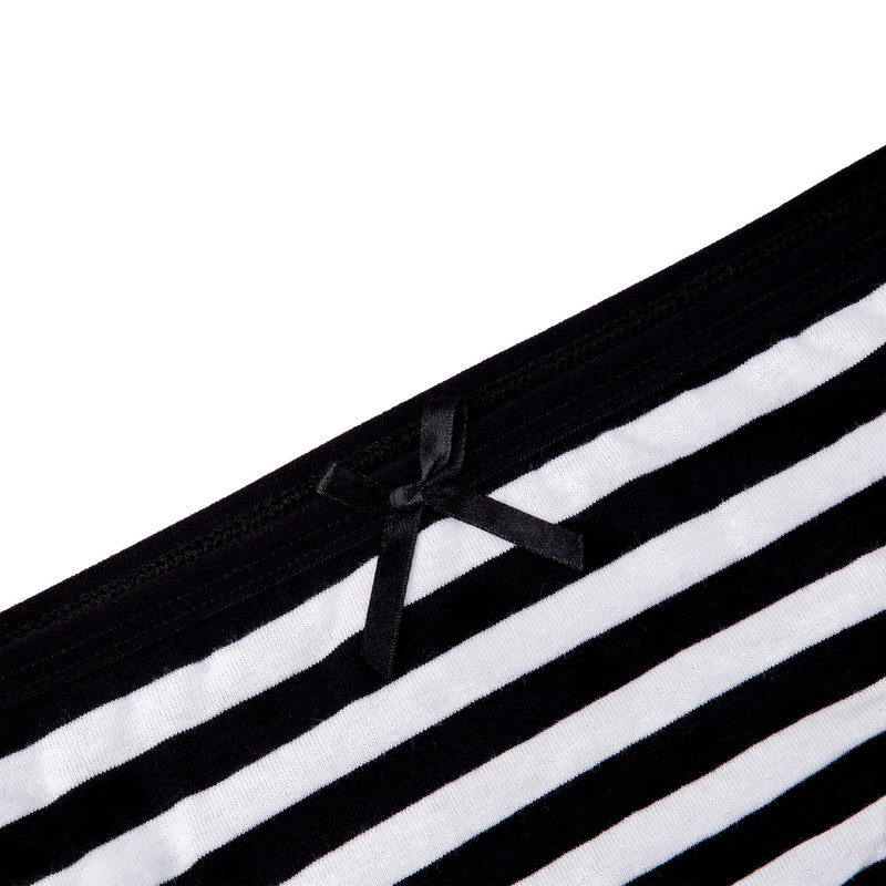 Chiloți din bumbac pentru femei Slip pentru fete Ms.cotton lenjerie de corp bikini lenjerie sexy Slip de damă sexy lenjerie de corp cu dungi pentru femeie 3 buc/set