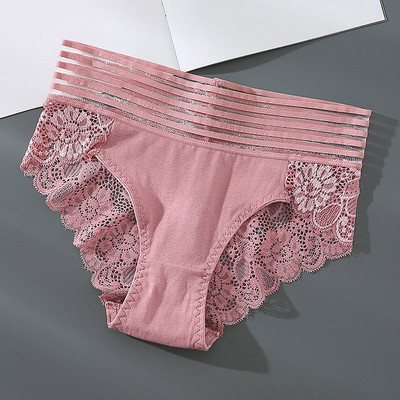Naiste pesu aluspüksid Pack Seksikas puuvillane kõrge vöökohaga pits hingav mugavad aluspüksid naistele pits pesu aluspesu