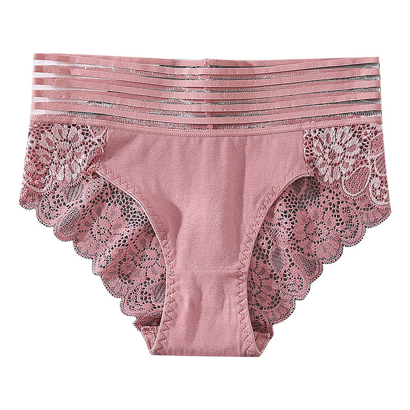 Komplet gaćica donjeg rublja za žene Seksi pamučne čipkaste gaćice visokog struka, prozračne, udobne gaćice za žene Čipkano donje rublje