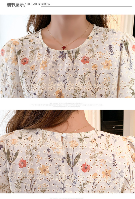 Dulce broderie florală Maternitate Vară Top Moda Imprimare Sarcină Cămăși din dantelă Cu scobire Bluze din bumbac pentru femeie însărcinată