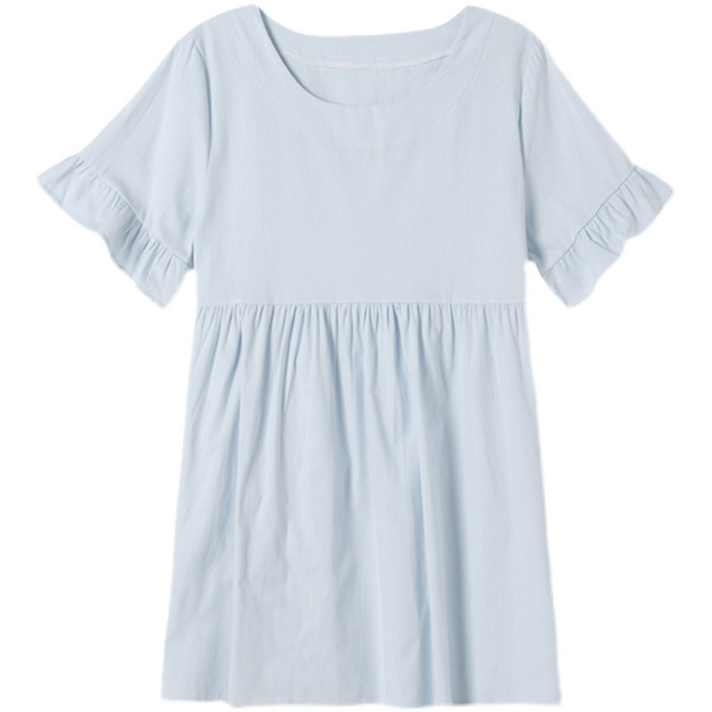 2024. aasta suvised rasedatele mõeldud rõivad ühevärvilised, lühikeste varrukatega, lahtised puuvillased ja linased särgid kõrge vöökohaga rasedatele pluusid