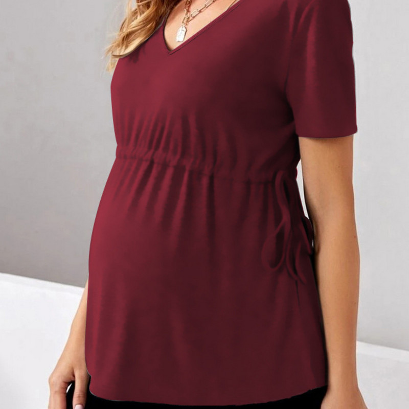 Naiste rasedate lühikeste varrukatega rinnaga toitmise T-särk Rasedate emade suve topp vabaaja T-särk Naiste riided