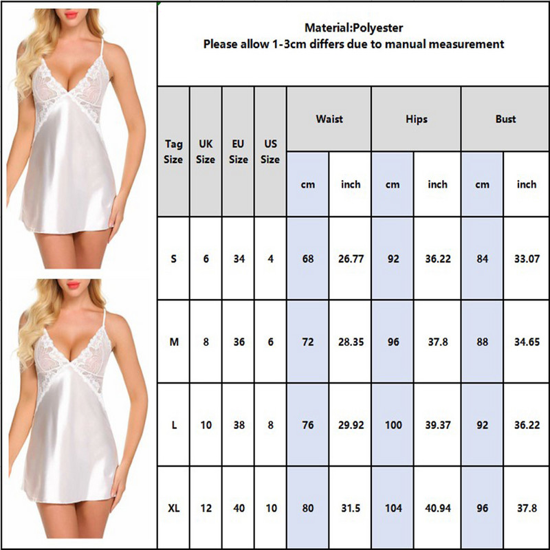 Ženske seksi čipkane satenske svilene donje rublje spavaćice čipkane ženske babydoll spavaćice odijelo za spavanje ogrtači spavaćica