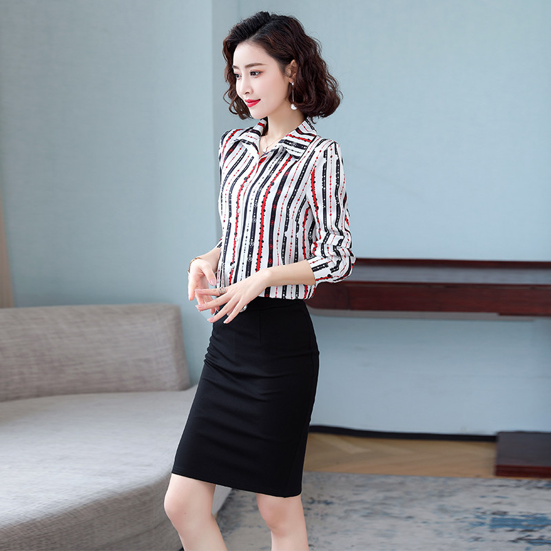 TingYiLi Vintage Satenska svilena cvjetna bluza Košulja Proljeće Jesen Ženska košulja dugih rukava Korejska uredska odjeća Elegantne ženske majice