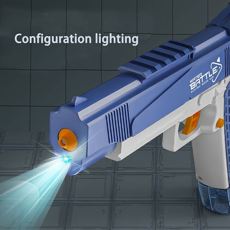 Vandens pistoletas ant akumuliatoriaus ir įkroviklio