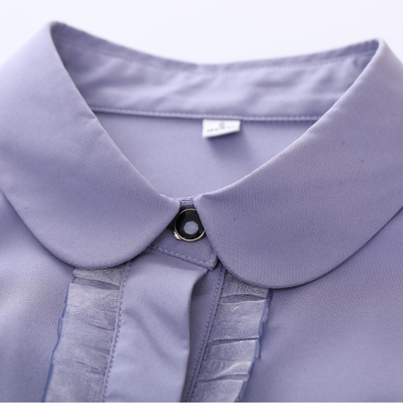 Nova elegantna ženska čipkana košulja temperamentna svečana leptir mašna dugih rukava uske bluze uredske ženske radne majice bijela siva