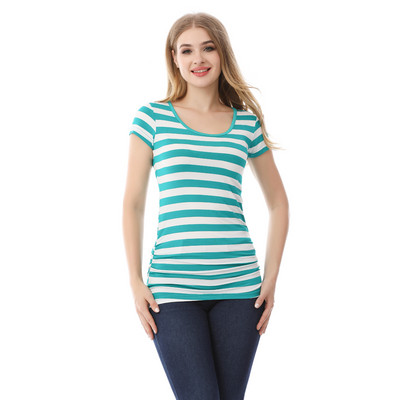 Vasaras krekls grūtniecēm sievietēm liela izmēra krekls ar īsām piedurknēm vienkrāsains mīksts viskozes audums