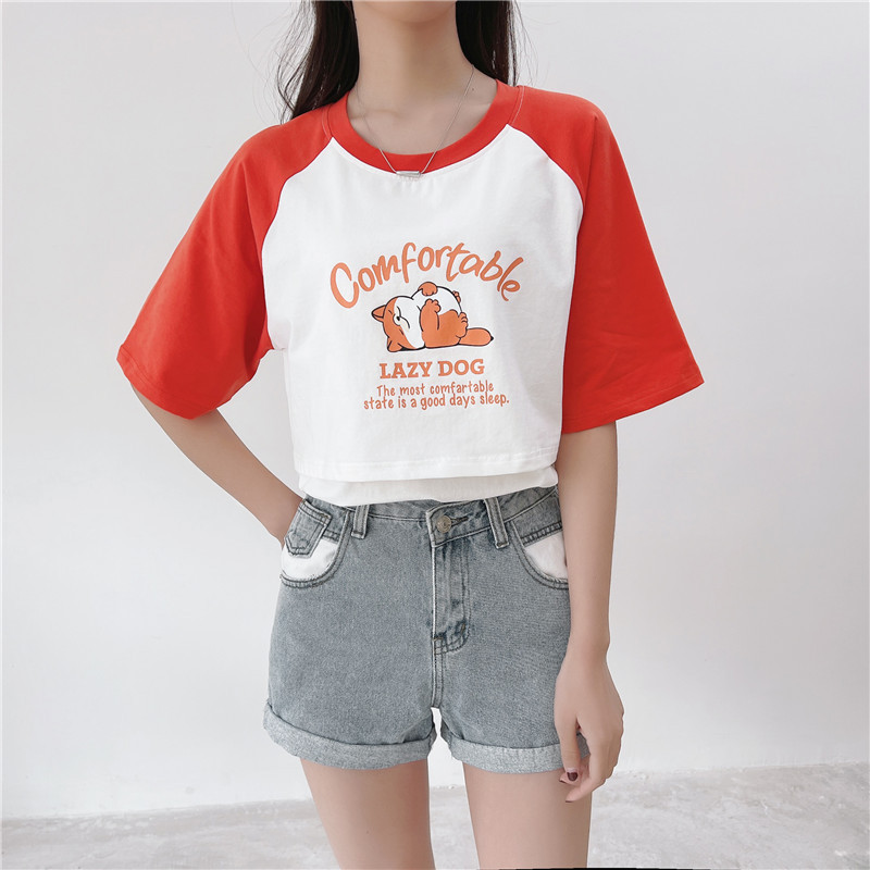 Tumši zilā un baltā kontrastkrāsu barošanas T-krekls ar īsām piedurknēm Māte valkā barošanas apģērbu Grūtniecības sievietes, 2217. gada vasara