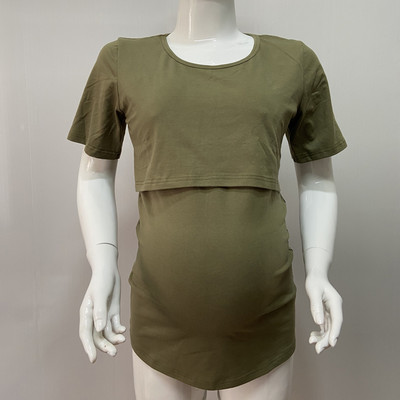 Nagy méretű, rövid ujjú kismama póló Szoptatási Ruhák Szoptatási Ruha póló Pamut Etető felsők Drop Shipping