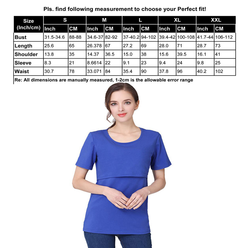 Nagy méretű, rövid ujjú kismama póló Szoptatási Ruhák Szoptatási Ruha póló Pamut Etető felsők Drop Shipping