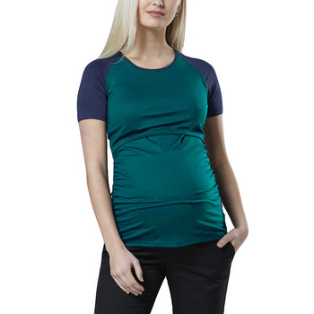 Γυναικείο μπλουζάκι εγκυμοσύνης 2023 Ρούχα καλοκαιρινά φθινοπωρινά μακρυμάνικα ριγέ Nursing Top πουκάμισα θηλασμού εγκυμοσύνης