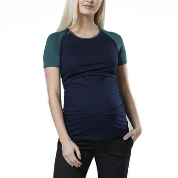 Γυναικείο μπλουζάκι εγκυμοσύνης 2023 Ρούχα καλοκαιρινά φθινοπωρινά μακρυμάνικα ριγέ Nursing Top πουκάμισα θηλασμού εγκυμοσύνης