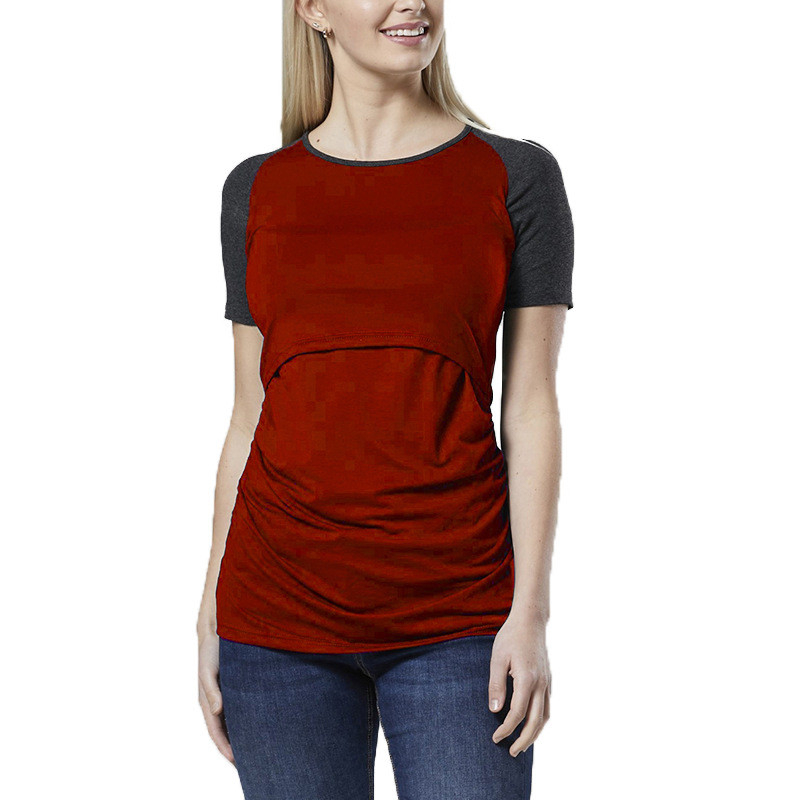 2023 Sieviešu Grūtnieču T-krekls Apģērbs Vasaras Rudens Garām piedurknēm Stripe Bars Top Krekli zīdīšanai Grūtniecība