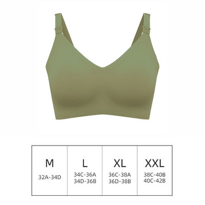 Īpaši plānas lāzergriešanas sieviešu barošanas krūšturis Bezšuvju, noņemami, polsterēti zīdīšanas krūšturi lielizmēra Push Up grūtnieču atbalsta krūšturis