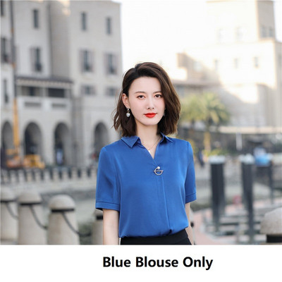 Ljetna uredska ženska radna odjeća 2021. Bluza Ženska gornja odjeća OL Formalni dizajni uniformi Poslovna košulja za žene veće veličine 5XL