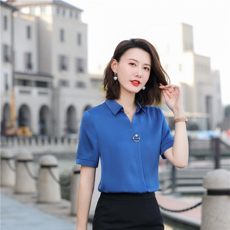 Ljetna uredska ženska radna odjeća 2021. Bluza Ženska gornja odjeća OL Formalni dizajni uniformi Poslovna košulja za žene veće veličine 5XL