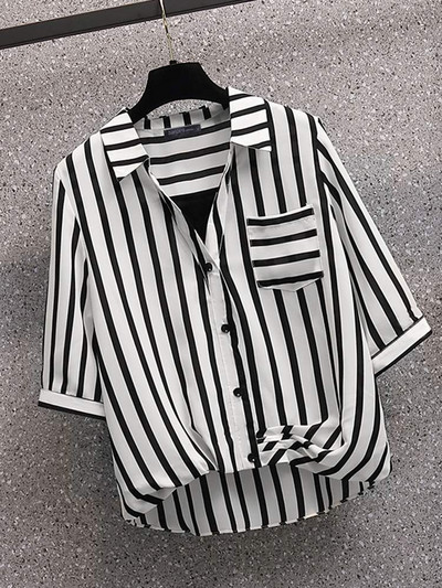 Naiste suvine pluus Elegantne töö OL särk 2024 ZANZEA mood 3/4 varrukatega vabaaja nööbid Topid Tunika Naiste OL Töö Blusas