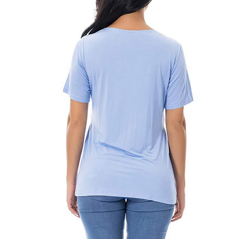 Vasaras topi grūtniecēm sievietēm grūtniecēm ar īsām piedurknēm T-krekli ikdienišķas T-krekli grūtniecēm Eleganti grūtnieču apģērbi, zīdīšanas tops