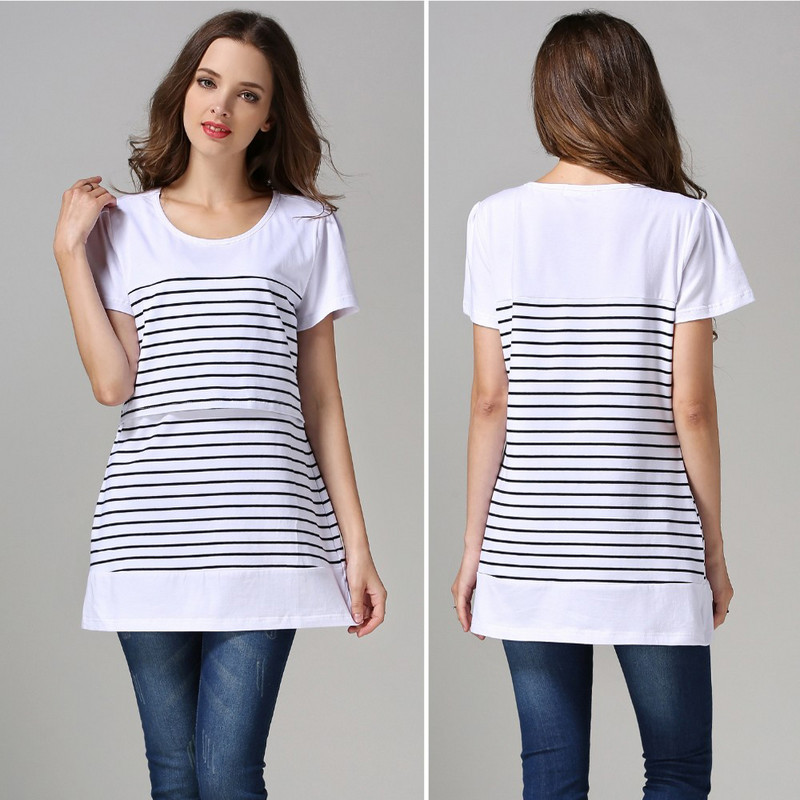 Jauns ikdienas maternitātes apģērbs grūtniecēm, kas baro bērnu ar krūti, grūtniecēm, kas baro bērnu ar krūti.