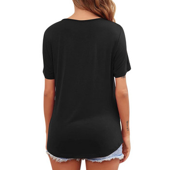 Νέο καλοκαιρινό casual γυναικείο κοντό μανίκι μονόχρωμο μπλουζάκι θηλασμού Μπλουζάκι θηλασμού Camisetas Lactancia Verano