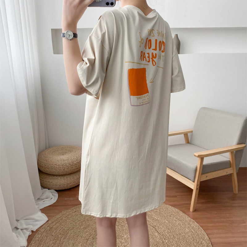 Rasedad Keskmise pikkusega põetamisprinter Lühikeste varrukatega T-särk Rasedate riided Top Rasedus Naiste riided Imetamisriided