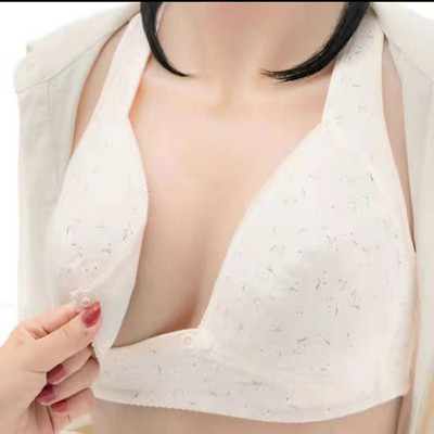 Rinnaga toitmise rinnahoidja Suures suuruses puuvillane eest avatud nööbiga surumine ilma traadita õhuke rinnahoidja imetavatele rasedatele naistele